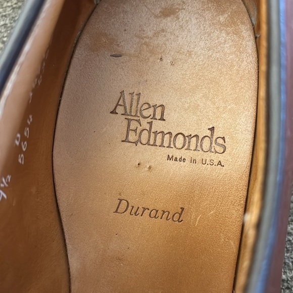 Allen Edmonds Durand Men\'s Brown  Leather‎ Oxford Lace Up Dress Shoes Size 9.5 D main image 9